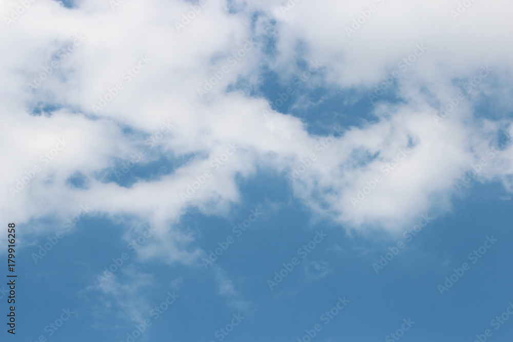 A blue sky with clouds