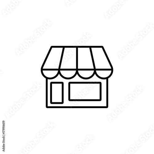 online store market line black icon