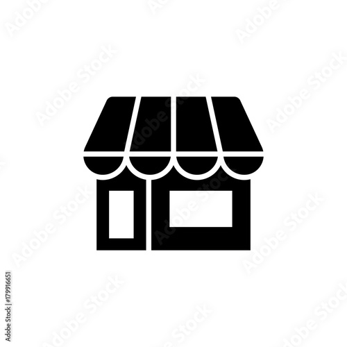 online store market simple black icon