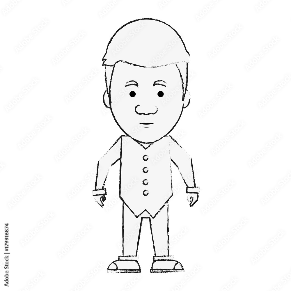 Hipster man cartoon icon vector illustration graphic design Hipster man cartoon icon vector illustration graphic design