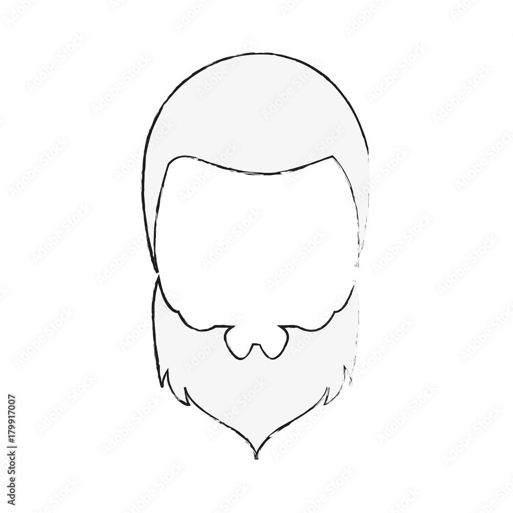 Hipster hairstyle and beard icon vector illustration graphic design Hipster hairstyle and beard icon vector illustration graphic design