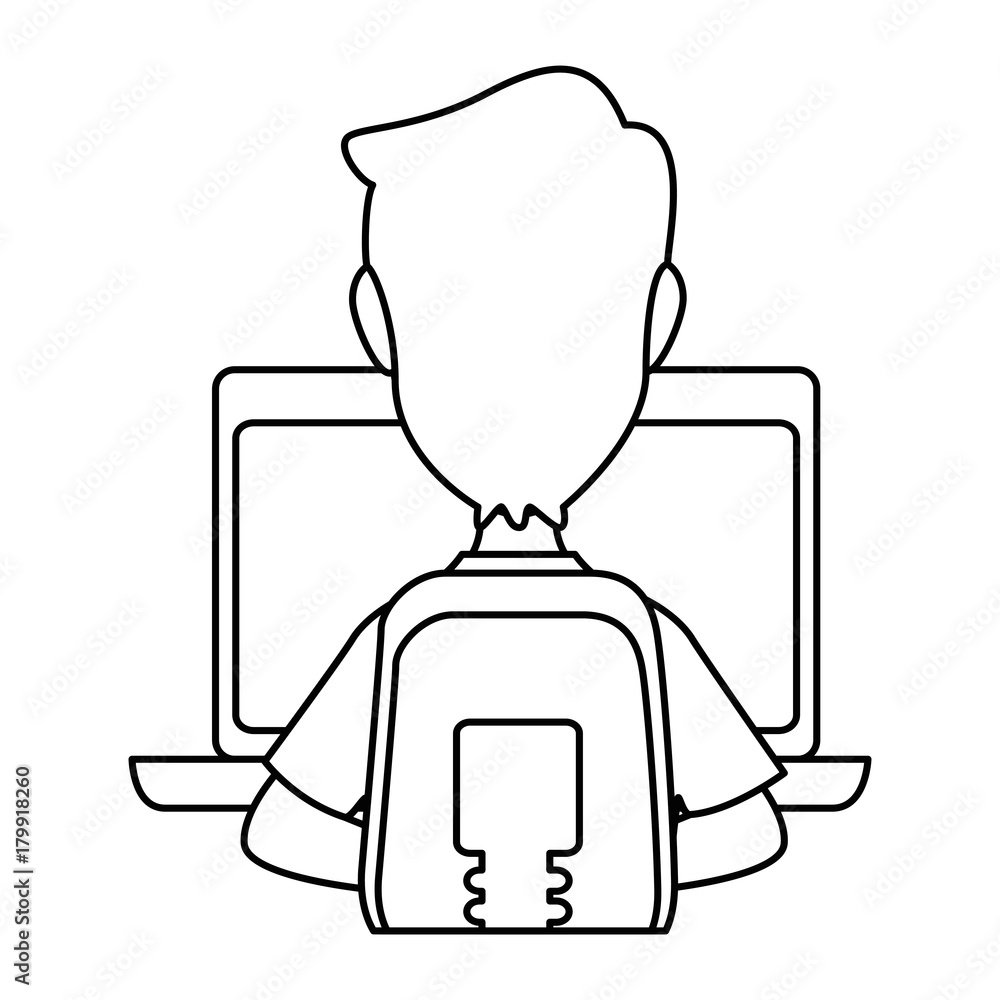 Obraz premium laptop computer with user