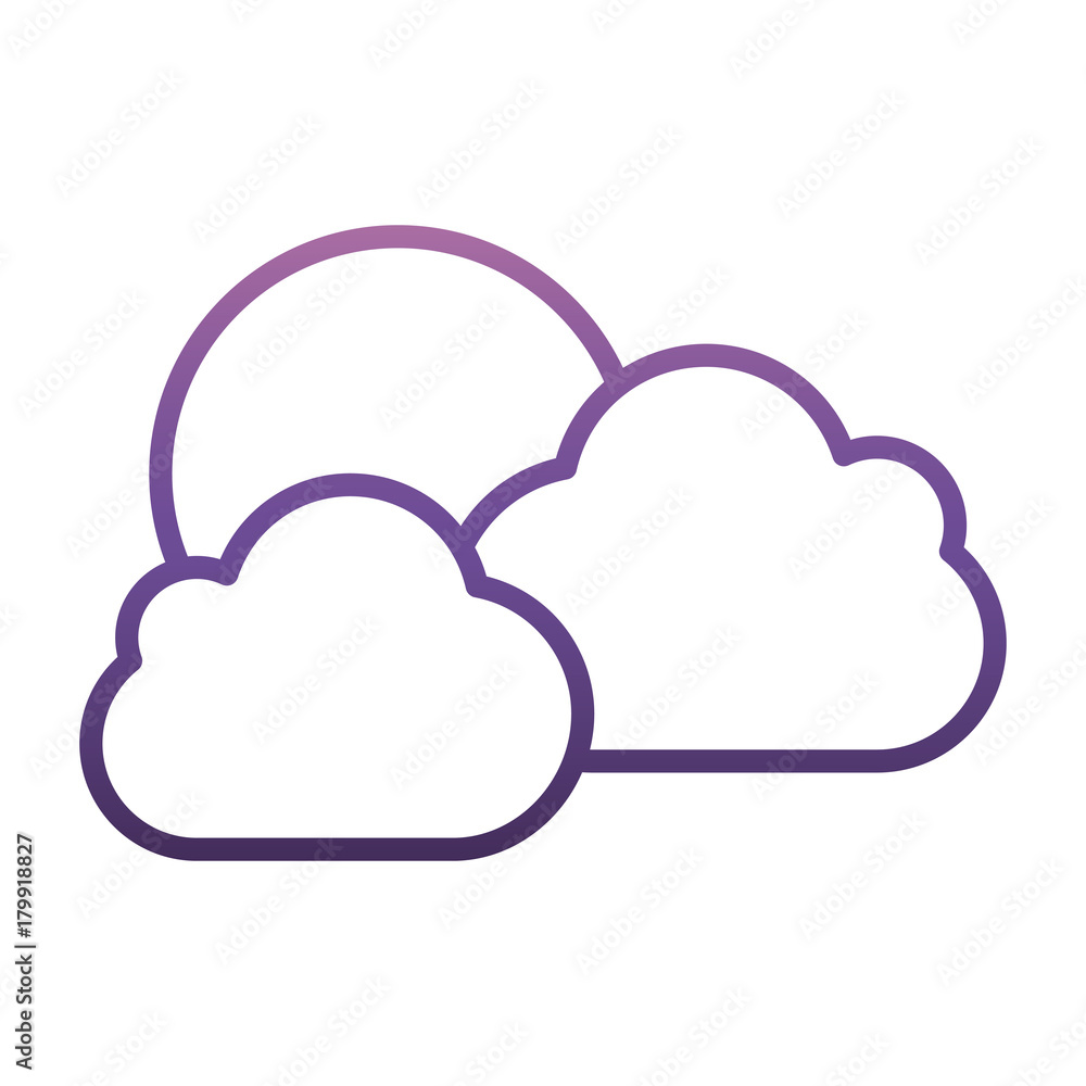 clouds and sun icon over white background vector illustration clouds and sun icon over white background vector illustration