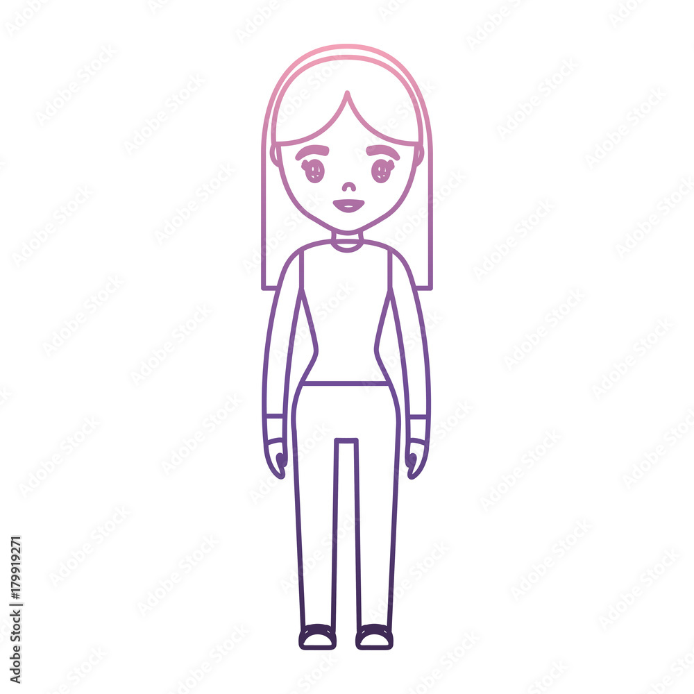 young girl standing icon over white background vector illustration young girl standing icon over white background vector illustration