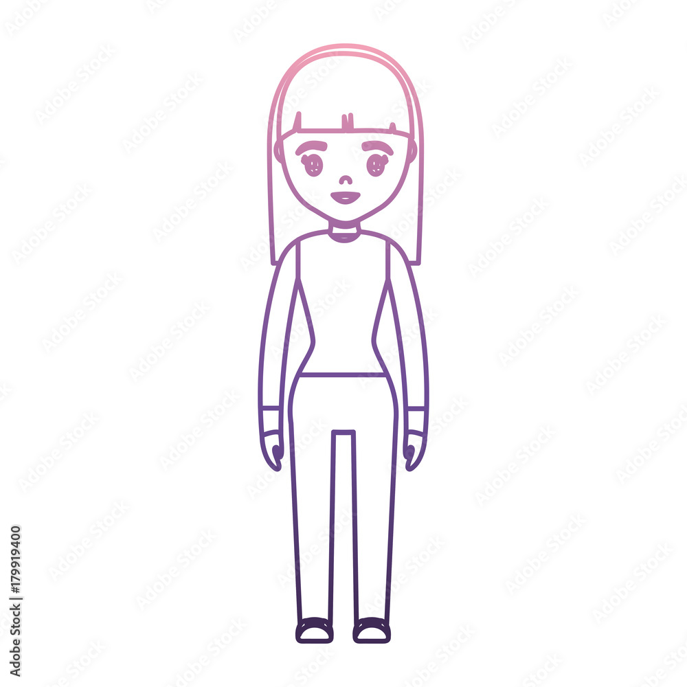 young girl standing icon over white background vector illustration young girl standing icon over white background vector illustration