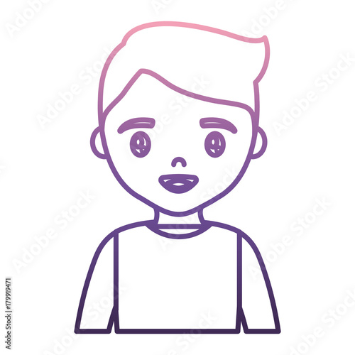 young man icon over white background vector illustration