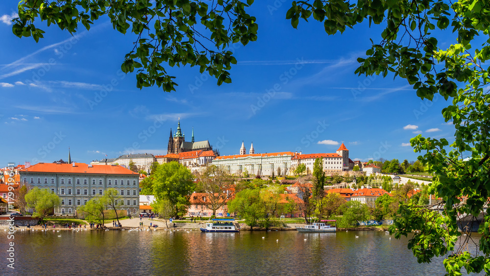 Spring day in the city, Prague, Czech Republic