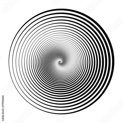 Vector Round Spiral Graphic Element