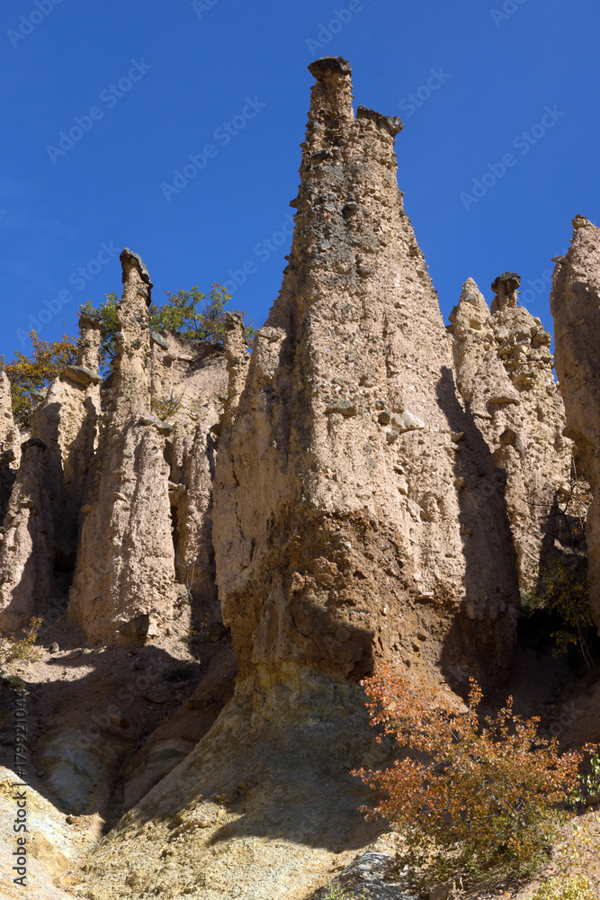 Amazing Autumn Landscape of Rock Formation Devil's town in Radan Mountain, Serbia