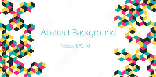  Cubic Graphic Pattern  - Abstract Vector Design  