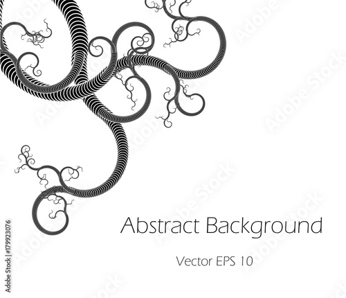 Abstract Vector Background  with Whorl Tentacles Plexus
