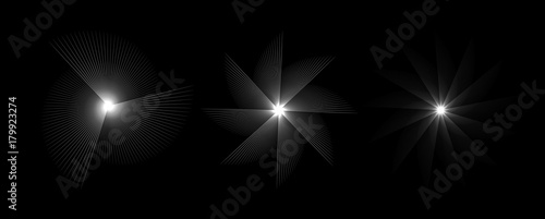 Vector Round Radial Laser Projector Graphic Elements