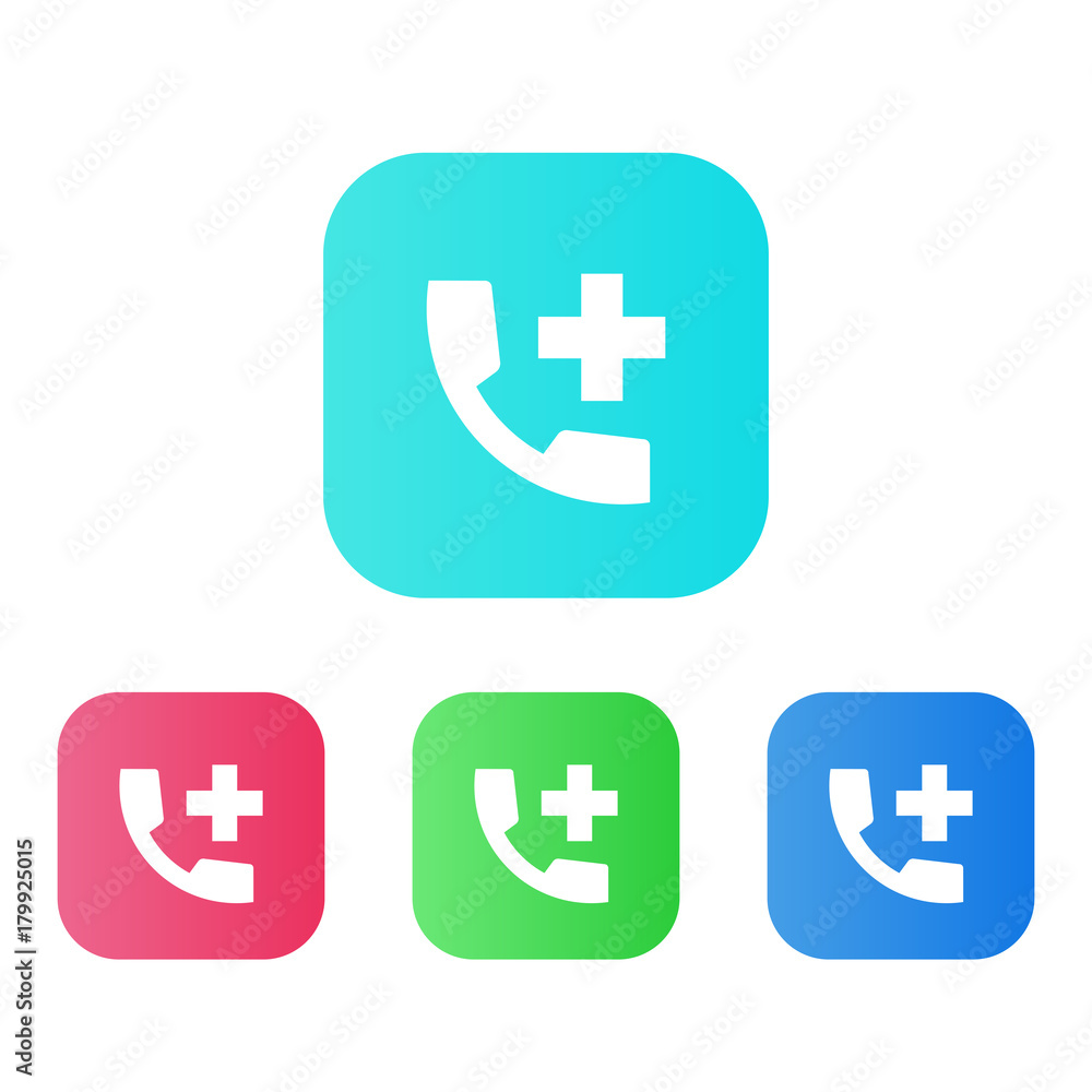 Fototapeta premium Four Colors - Flat App Icons