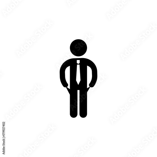 Businessman stay with empty pockets icon. Finance elements. Premium quality graphic design. Simple icon for websites, web design, mobile app, info graphics