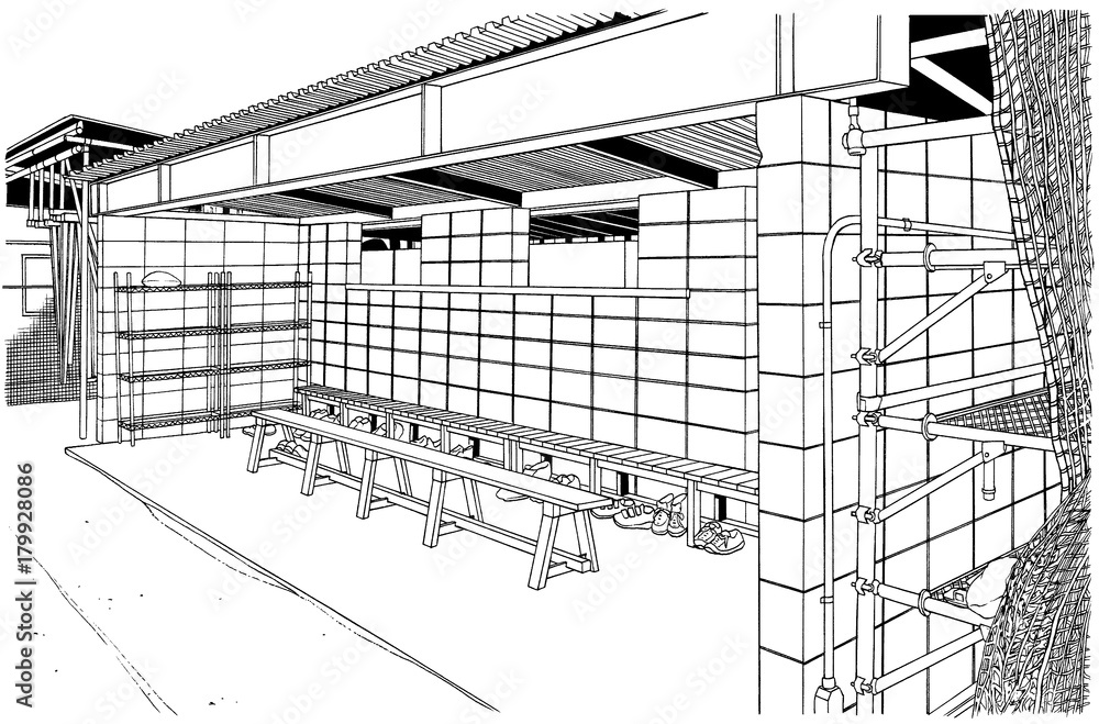 漫画風ペン画イラスト 学校 グラウンド Stock Illustration Adobe Stock 漫画風ペン画イラスト 学校 グラウンド Stock Illustration Adobe Stock