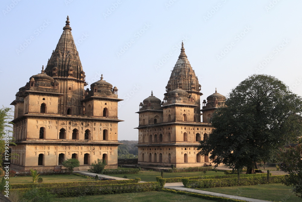 Old temples in Orchha, Madhya Pradesh, India