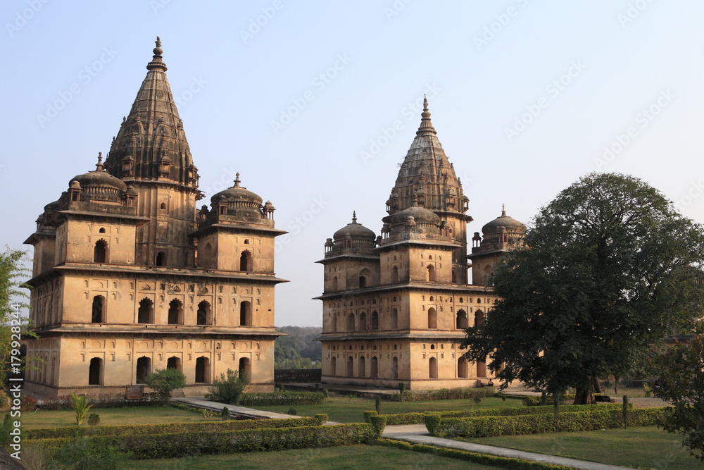 Fototapeta premium Old temples in Orchha, Madhya Pradesh, India