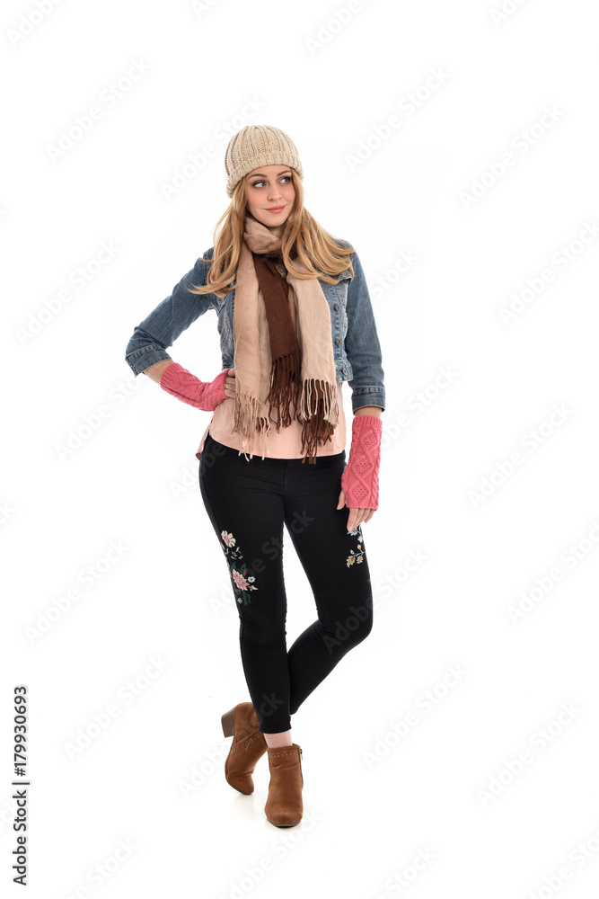 full length portrait of cute girl wearing autumn fashion, standing pose isolated on white background. full length portrait of cute girl wearing autumn fashion, standing pose isolated on white background.