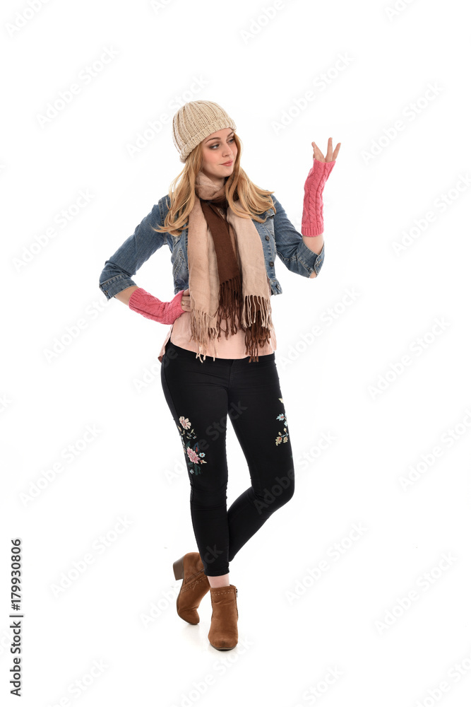 full length portrait of cute girl wearing autumn fashion, standing pose isolated on white background. full length portrait of cute girl wearing autumn fashion, standing pose isolated on white background.