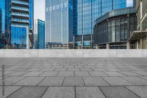Wallpaper Mural modern building and empty pavement, china.. Torontodigital.ca