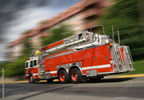 A Speeding Fire Truck