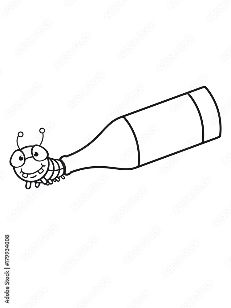 bier saufen trinken durst glas oktoberfest alkohol betrunken betrinken party feiern spaß klein wurm krabbeln schnecke kriechen raupe schlange süß comic cartoon | Adobe Stock