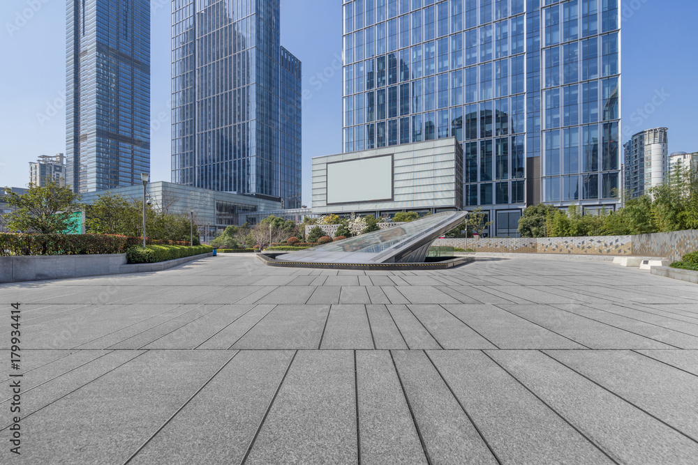 modern building and empty pavement, china..