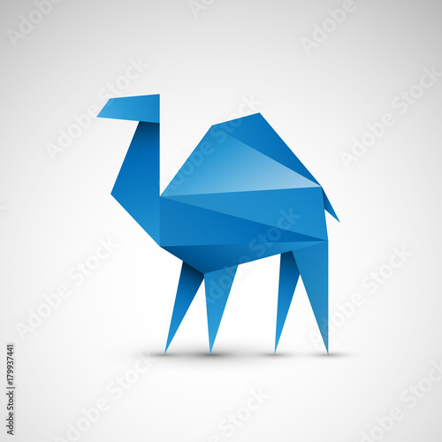 Obraz wielbłąd origami wektor