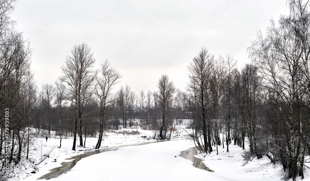 Fototapeta premium View of the river Slavyanka.