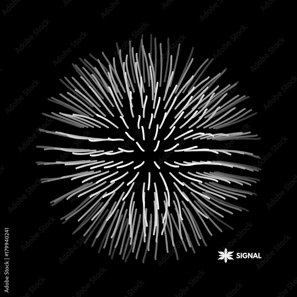 Fototapeta premium 3d abstract sphere. Array with dynamic particles. Modern science and technology element. Vector illustration.