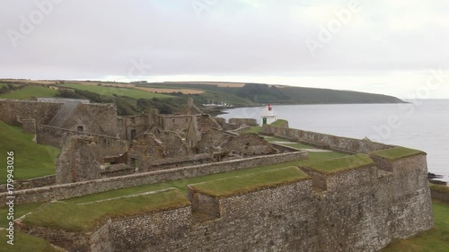 Panorama of Charles fort, a star shaped fort from 17th century in Ireland
