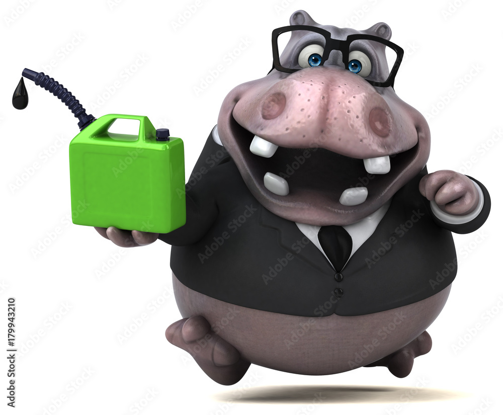 Fun hippo - 3D Illustration Fun hippo - 3D Illustration