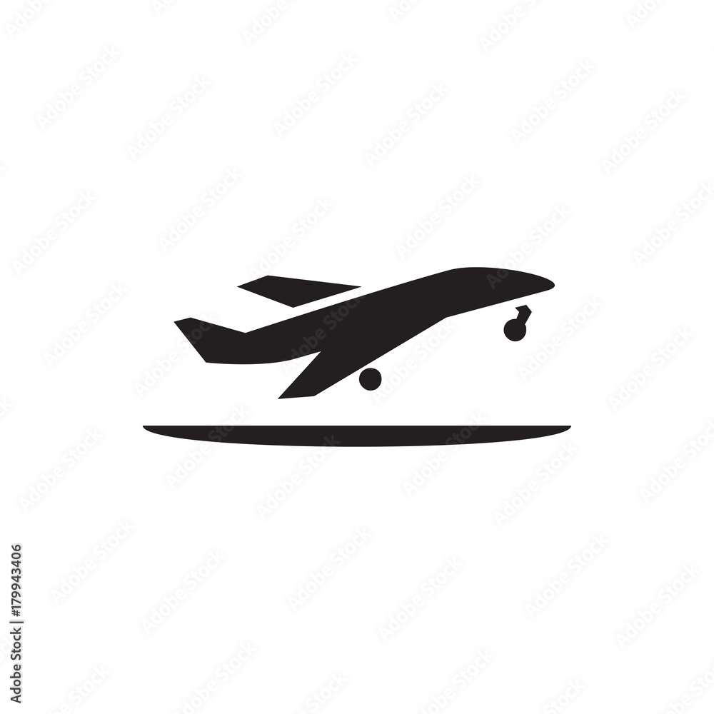 plane taking off icon illustration plane taking off icon illustration