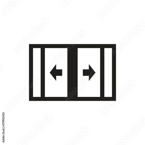 sliding doors icon illustration