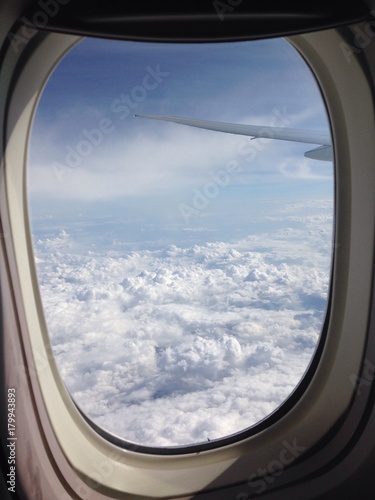 airplane window view