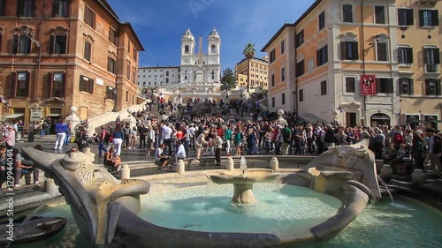 Piazza di Spagna and the Spanish Steps in Rome, Italy photo