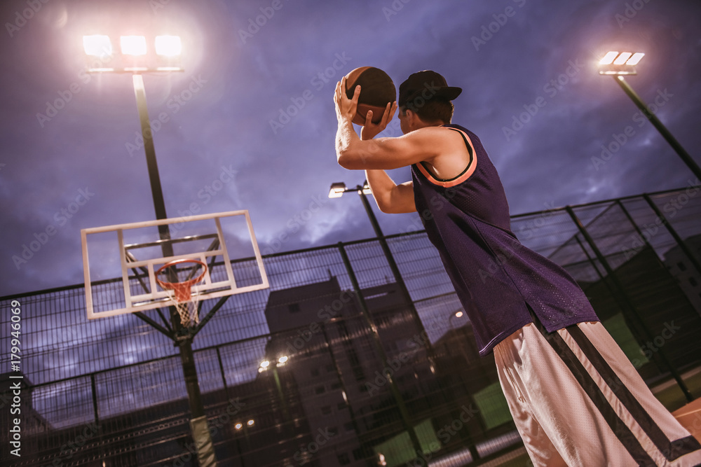 Naklejka premium Stylish basketball player