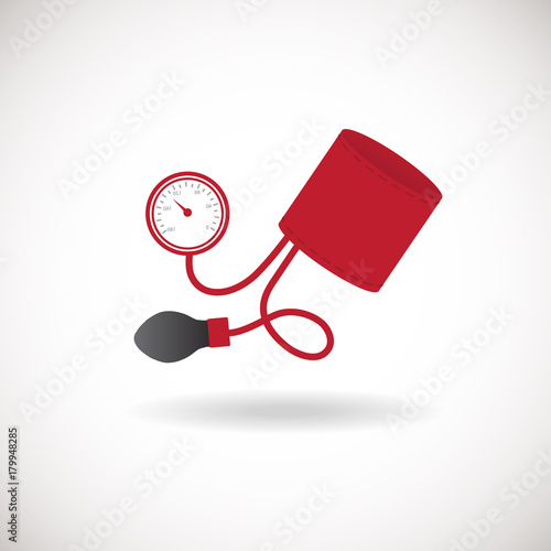 Tonometer Icon. Blood Pressure Checker , Flat design style.