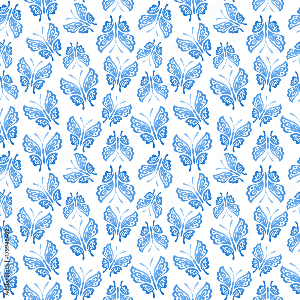 Seamless background with white butterflies. Vector eps10 Seamless background with white butterflies. Vector eps10