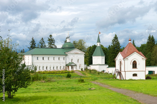 Svyatoozerskaya Valday Iversky Bogoroditsky monastery. The Church of Iakov Borovichsky and the Tomb Panaeva with a chapel photo