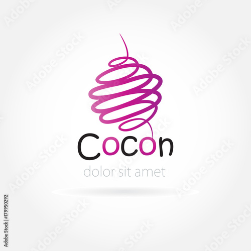 Knitting or sewing logo sign.