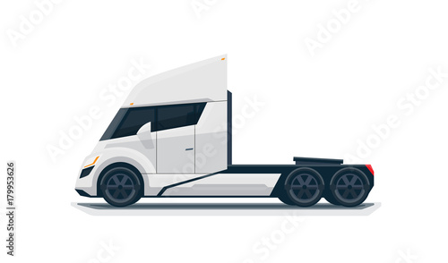 Modern Futuristic Isolated Semi Truck