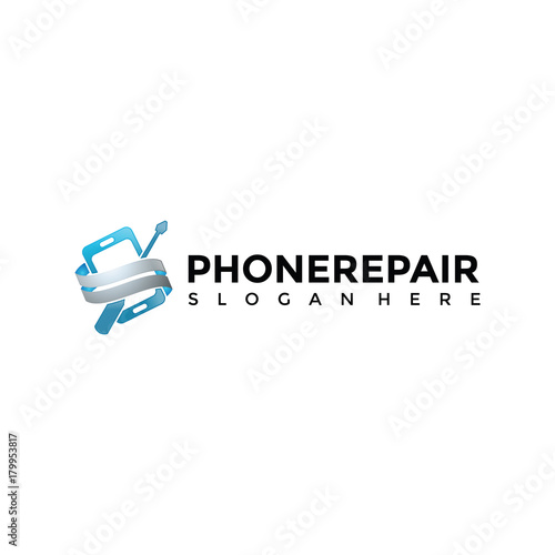 Phone Repair Logo Template. Vector Illustrator Eps. 10