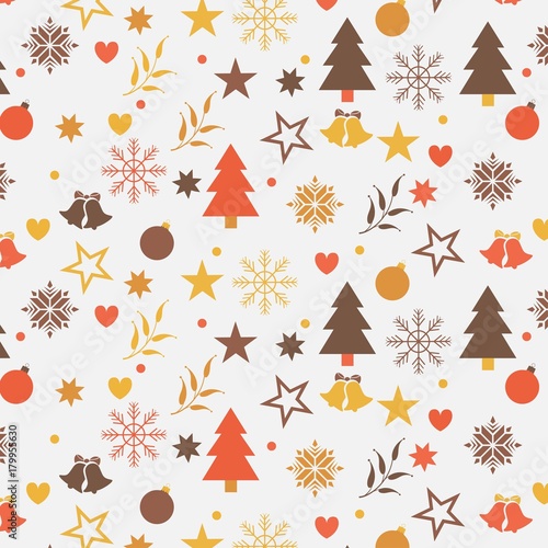 colorful merry chrismas pattern desgin on grey background