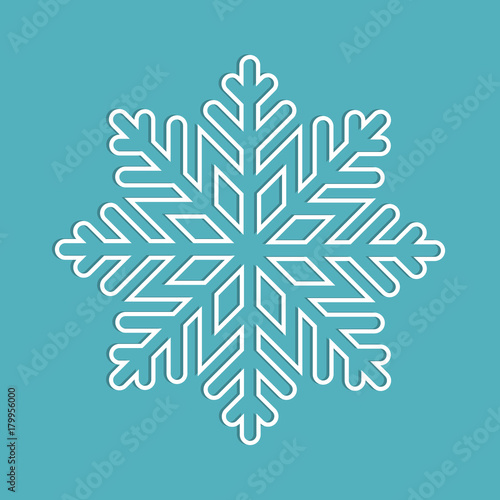snowflake white outline with shadow
