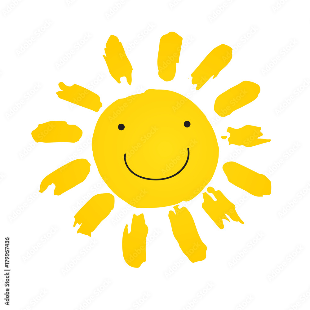Hand drawn spiral shinny sun. Vector graphic illustration Hand drawn spiral shinny sun. Vector graphic illustration