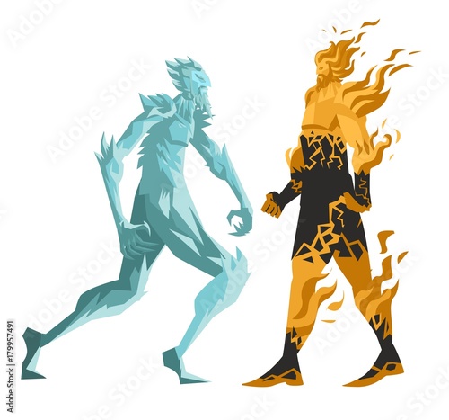 fire and ice titan elemental creatures