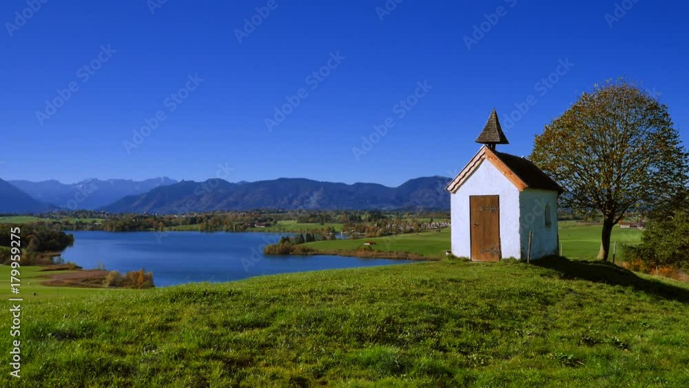 View from Aidlinger Hoehe in Bavaria, Germany View from Aidlinger Hoehe in Bavaria, Germany