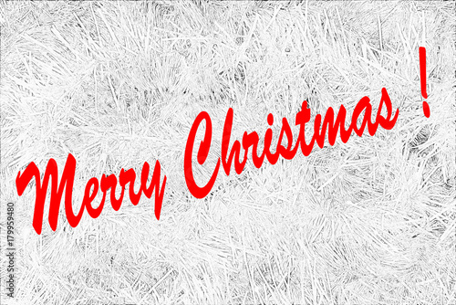 The inscription Merry Christmas on abstract white background