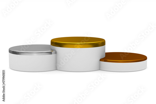 podium on white background....